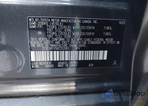 2024 Toyota Rav4 Xle Premium from USA, damaged, VIN 2T3C1RFV5RC252063